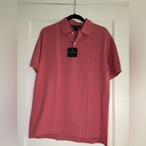 Brooks Brothers Men's Coral/Pink Polo Shirt
